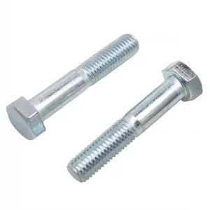 Din933 threaded מלא הברגה אבץ מצופה כיתה רגיל 8.8 בורג משושה