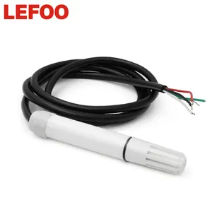 Lefoo sensor de temperatura e umidade rs485/modbus, sensor inteligente de saída de temperatura e umidade ip65