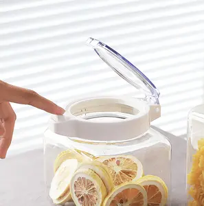 Choice Fun Hochwertige BPA-freie Küche Lagerung versiegelte Dose Kunststoff Haustier transparente Getreide dose Lagerung kann Getreide behälter
