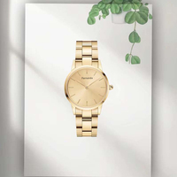 Montre unisexe élégante en acier inoxydable avec bracelet en cristal et mouvement à quartz, modèle original /DW/, best-seller, 00100328 00100334 00100336, design simple