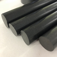 Varilla de PTFE de barra redonda modificada rellena con fibra de carbono y varilla de PTFE antiestática resistente a altas temperaturas de grafito