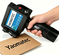 Imprimante jet d'encre industrielle portable automatique Yaomatec pour l'impression sur étiquettes, tubes, plastique, verre, bois, nouvelle génération, alimentée par batterie