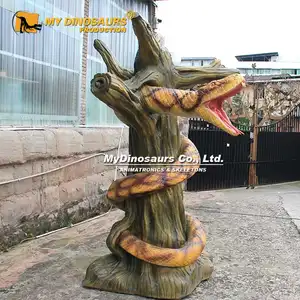 Z AA-121 DINO Saya Ukuran Hidup Simulasi Animatronik Hewan Ular Berliku Pohon