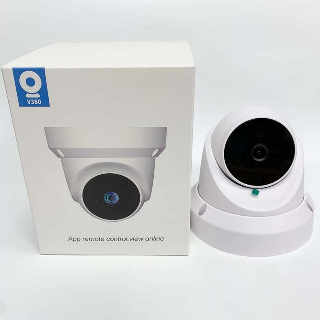 V380Pro CCTV WiFi Dome Camera IP65 Waterproof 4MP CMOS Sensor Full Color Night Vision Two-Way Audio SD Card Cloud