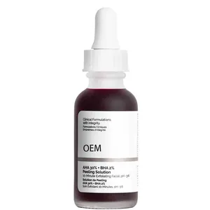 OEM/ODM AHA BHA Peeling Solution Serum Skin Care Product Exfoliation Acne Treatment Clear pore Essence Face Serum