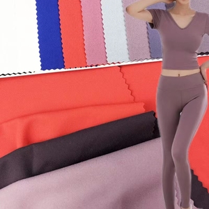4 Way tretretch lalastane nitniteado Aked eeling panpandex olyester ououble IDE rushed portportwear RIC Abric - Product Image 2