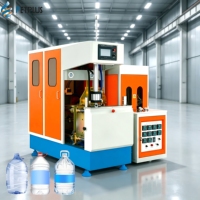 Machine de soufflage semi-automatique pour bouteilles en plastique durable Petplus RF-10J-450RL 10L 1Cav avec PLC Mitsubishi pour préformes de bouteilles
