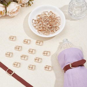 Boucles de chaussures en métal à une seule pointe, ajusteurs rectangulaires dorés, boucles à roulettes polyvalentes pour la fabrication de quincaillerie F - Product Image 4