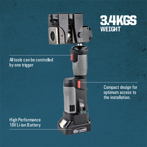 Zupper, la más nueva prensa axial automática para presionar productos cerámicos, herramienta de prensado de tuberías axiales hidráulicas con batería Mini - Product Image 5