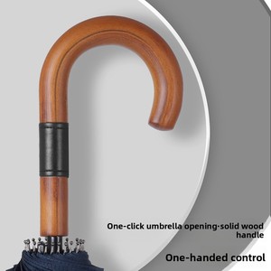 <span class=keywords><strong>Parapluie</strong></span> rétro surdimensionné pour <span class=keywords><strong>homme</strong></span>, <span class=keywords><strong>haut</strong></span> <span class=keywords><strong>de</strong></span> <span class=keywords><strong>gamme</strong></span>, en cuir et bois, à tige droite, 24 baleines, long, entièrement en fibre <span class=keywords><strong>de</strong></span> verre, ouverture automatique - Product Image 3