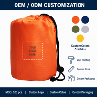Sac de couchage d'urgence compact et étanche pour survie, kit de catastrophe, vente en gros, promotionnel, OEM, ODM, en vrac