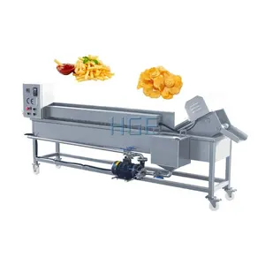 Conveyor belt french fries fryer automatic chicken nuggets fast food frying machine price