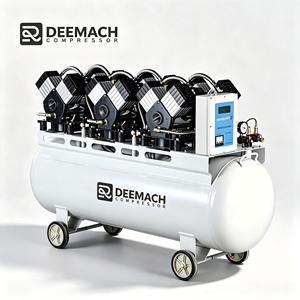 เครื่องอัดอากาศแบบลูกสูบไร้น้ำมัน DEEMACH Professional Silent Dental 8/10/12 บาร์ ขนาด 25-300 <span class=keywords><strong>ลิตร</strong></span> พร้อม PLC และมอเตอร์เฟสเดียว 50Hz - Product Image 1