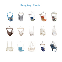 Chaise suspendue en macramé polyester et coton pour intérieur et extérieur, très vendue, pour chambre à coucher, chaise hamac en bambou en forme de S