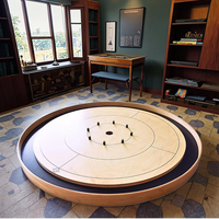 Jeu de société Crokinole en bois Taille du tournoi Crokinole moderne avec sac de transport