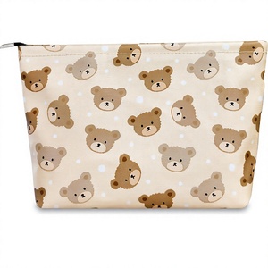 Cute Makeup Bag Aesthetic Cosmetic Bags Women Girls Travel for Bag Large Capacity Zipper Waterproof Lightweight - Product Image 1