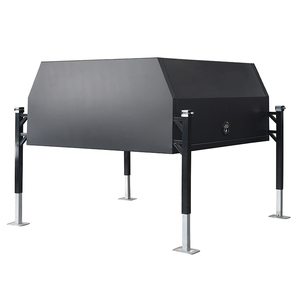 Auvent de camionnette en aluminium avec plaque plate noire et pieds réglables pour pick-up 4x4 / voiture / camion - Product Image 3