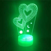 Veilleuse romantique cœur d'amour lampe cadeau de mariage saint-valentin