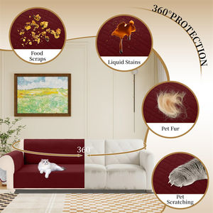 Funda de Repuesto <span class=keywords><strong>para</strong></span> Sofá en Forma de L, Estilo Clásico, Color Granate Oscuro, Resistente a los Arañazos, <span class=keywords><strong>para</strong></span> Apartamento - Product Image 5