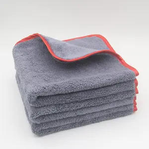 주문 로고 디자인 차 OEM 16x16 차 microfiber 수건을 위한 연약한 긴 더미 건조용 피복