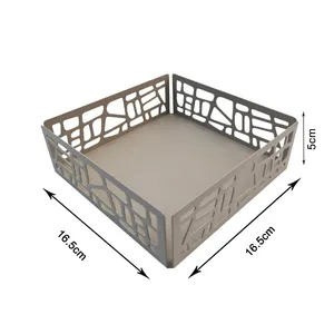 공장 직접 판매 사각 금속 냅킨 홀더 품질 도매 금속 조직 냅킨 홀더