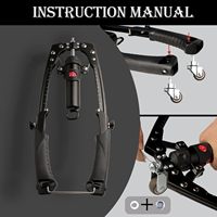 Appareil d'exercice 2-en-1 réglable pour les bras et roue abdominale pour entraînement à domicile, résistance de 22 à 440 lb