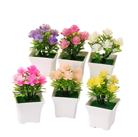 Hadiah Hari Ibu Terlaris Bonsai Plastik Ramah Lingkungan dengan Daun Dekorasi Meja Rumah Hiasan Dalam Ruangan