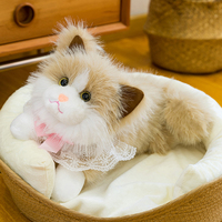 Usine Vente Directe Simulation Ragdoll Chaton En Peluche Jouet Creative Mignon Animal En Peluche Poupée En Gros Au Détail Réaliste chat Jouet