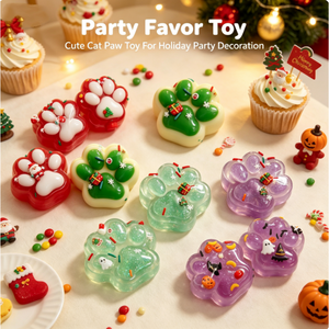 Factory Supply <b>Cat</b> Paw <b>Squishy</b> Toy Christmas Halloween Soft Squeeze Toy Stress Relief Fidget Toy for Party Favor - Product Image 1