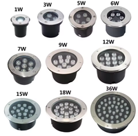 Lumière LED paysagère souterraine IP68 étanche en aluminium moulé sous pression avec capteur de lumière et garantie de 5 ans pour jardin, allée et terrasse