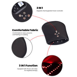 OEM ODM, Batería Integrada, LED Infrarrojos de 660nm y 850nm, 180 LED, Terapia de Luz Roja, Transpirable, Profesional, para el Dolor de Manos, Palmas, Dedos y Muñecas - Product Image 2