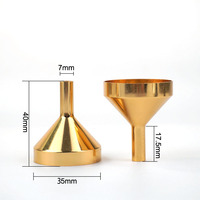 2025 nouveaux produits grand entonnoir en métal or argent noir poudre d'aluminium huile essentielle entonnoir de remplissage outil distributeur de liquide