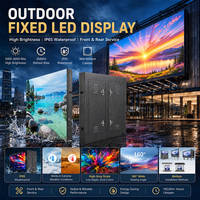Écran publicitaire LED étanche IP65 P4 P5 6000cd, écran LED mural de qualité supérieure pour la publicité extérieure, affichage LED fixe pour l'extérieur