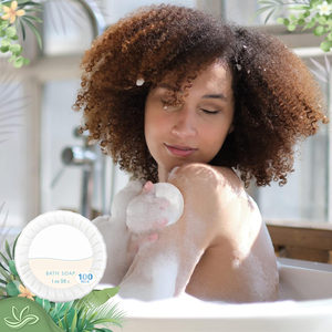 Savonnette jetable portable 20g pour hôtel, personnalisable, mini savon, shampoing solide, parfum thé vert, emballage plastique gratuit - Product Image 3