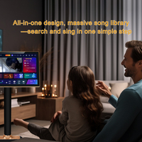 Machine de karaoké 3-en-1 tout-en-un - Écran tactile 19,5'' Lecteur intelligent 500 Go Android WiFi Son haute fidélité pour les fêtes à domicile