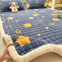 Matelas pliant en velours tissé à motif de dessin animé, coussin de lit non jetable pour la maison, literie d'hiver