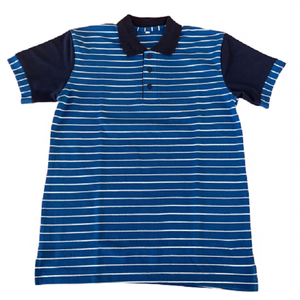 เสื้อยืดโปโลแขนสั้นลายทางสำหรับผู้ชาย2023ออกแบบโลโก้ได้ตามต้องการล่าสุด - Product Image 1