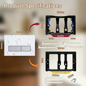 Panel de Accionamiento para Inodoro, Botón de Descarga, Compatible con Cisterna Empotrada Geberit - Product Image 4