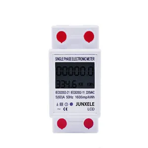 Factory price 230VAC 5(60)A digital Single Phase DIN Rail KWH Energy power Meter