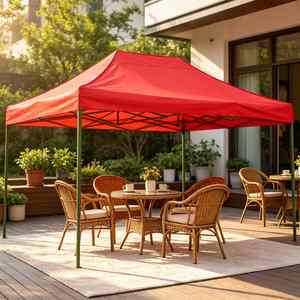Tonnelle pliante 3x4,5m verte à structure en acier, imperméable et résistante aux UV, abri de camping extérieur pour jardin, pique-nique et fête - Product Image 1