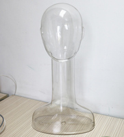 Support de présentation de tête de mannequin féminin en plastique transparent pour chapeau perruque*