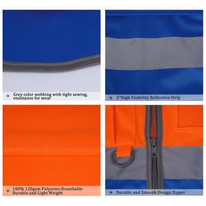 <span class=keywords><strong>Lanxiang</strong></span> Gilet de sécurité réfléchissant aux normes européennes et américaines Modèle multi-poches pour la construction de jardins Vêtements réfléchissants de nuit - Product Image 3