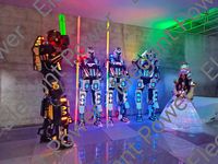 Nouveau style Costume Robot Led Costume Adulte Parti Robot Led Costumes Salle De Bal LED Échasse Robot avec autocollant led