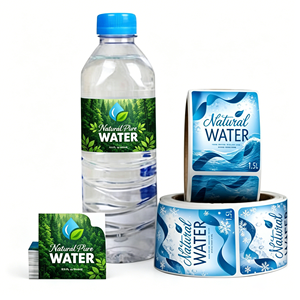 Etiquetas personalizadas para bebidas energéticas, impresión de etiquetas de vinilo BOPP impermeables, etiquetas adhesivas para botellas de jugo, etiquetas en rollo para botellas de jugo - Product Image 1