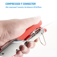 Pince à sertir pour connecteurs F, outil de compression pour câbles coaxiaux RG59 RG6, CATV Lock 20.3mm, outils métriques en acier pour bricolage