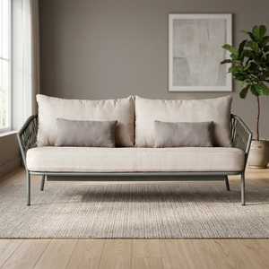 Alta calidad Venta caliente y diseños patio cuerda al aire libre Muebles de Jardín tesoros sofá de 2 plazas con un simple moderno elegante - Product Image 3