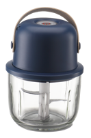 Hachoir miniature sans fil portable pour la maison, alimenté par batterie, capacité de 300 ml, avec lames en acier inoxydable, faible bruit