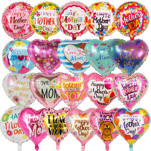 Ballons en aluminium de 18 pouces ronds/en forme de cœur pour la fête des mères, ballons en aluminium à l'hélium pour la fête des mères, amour, Feliz Dia Mama, Globos en espagnol - Product Image 1
