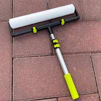 Kit de peinture industriel DIY : Rouleau de peinture en polyester de 18 po, ensemble de 10 pièces, perche d'extension de 4,7 pi, bac et pinceau pour peinture de grandes surfaces en hauteur