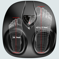 Masseur électrique pour pieds et jambes NINGDECRIUS Mini Shiatsu à pétrissage et roulement, pression d'air, vibration, 520W, contrôle de la minuterie, pour usage domestique